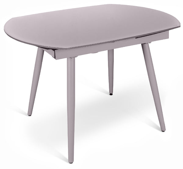 Table Extensible 120/180x90x76 cm en Métal avec Plateau en Verre Gris acquista