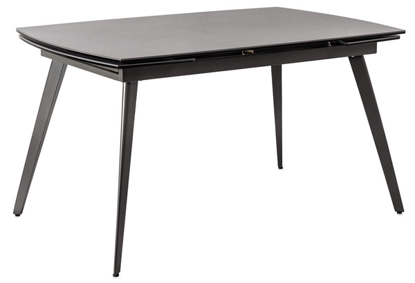 Table Extensible 140/170/200x90x76 cm en Métal avec Plateau en Céramique sur Verre Gris Anthracite sconto