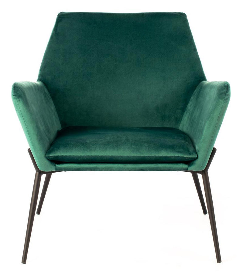 Poltrona Imbottita 54x71,5x70 cm in Velluto Verde-4