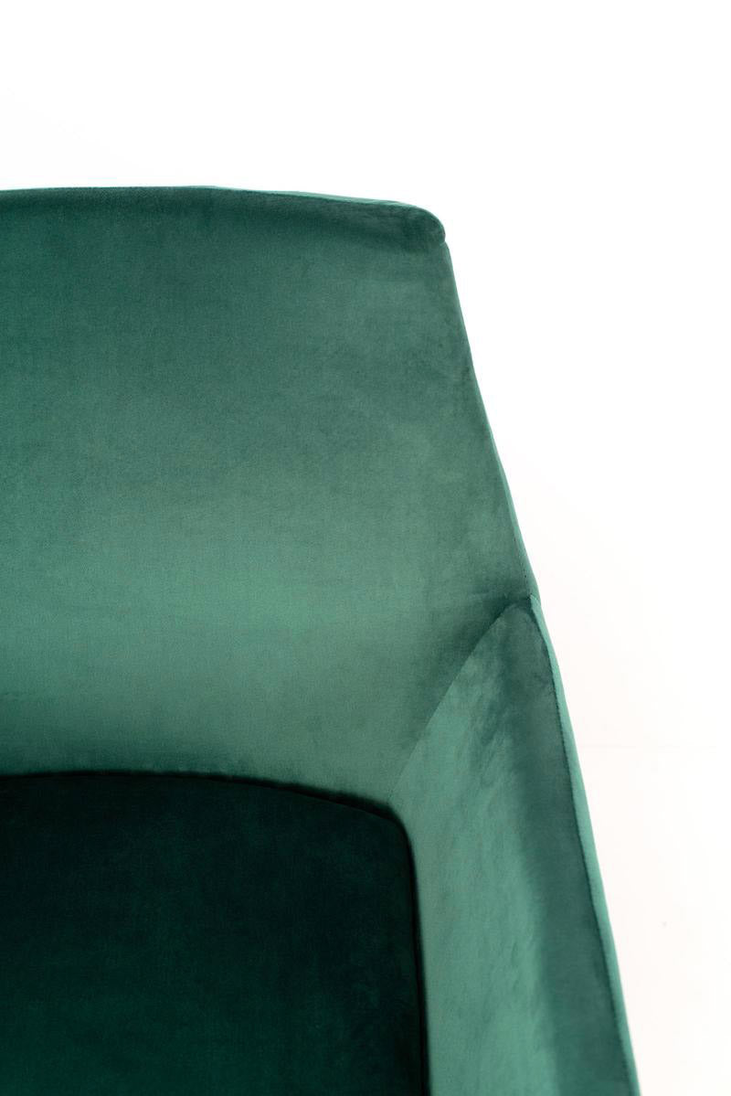 Poltrona Imbottita 54x71,5x70 cm in Velluto Verde-6