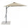 Zenith Parasol de jardin décentralisé 2x3 m en acier Tortora