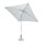 Joli parasol de jardin 2x2m en aluminium blanc