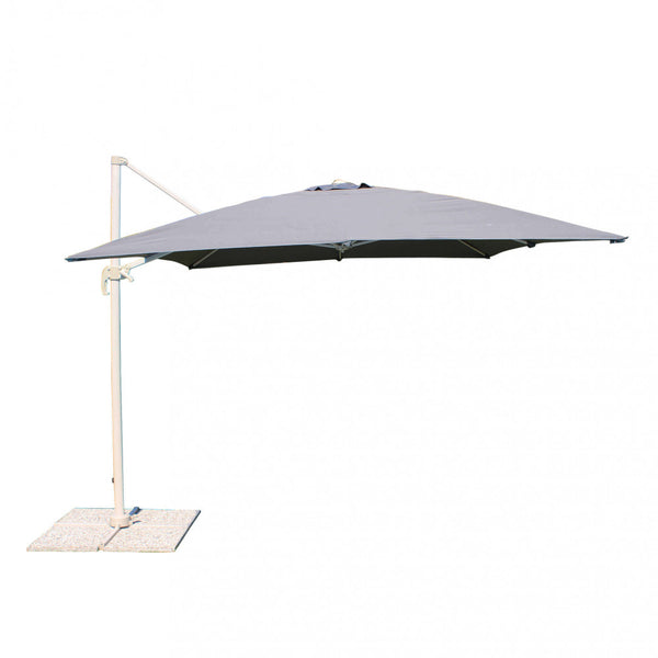 Mercurio Parasol de Jardin Décentralisé 3x4m en Aluminium Gris Tourterelle et Toile Grise online