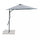 Parasol de jardin déporté Zenith 2x3m en acier gris