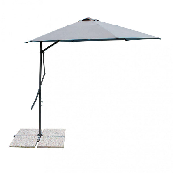 sconto Parasol de jardin déporté Zenith 2x3m en acier gris