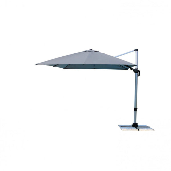 Parasol de jardin déporté Lipsi 3x3m en aluminium gris online