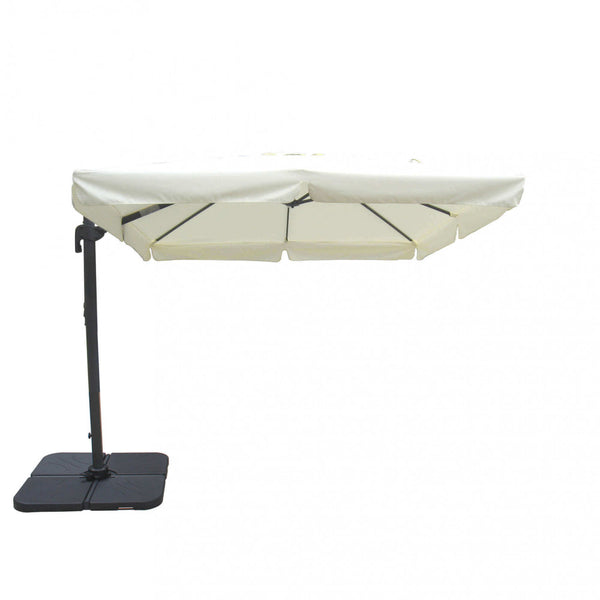 Parasol de jardin en aluminium déporté Saturno 3x4m avec toile écru prezzo