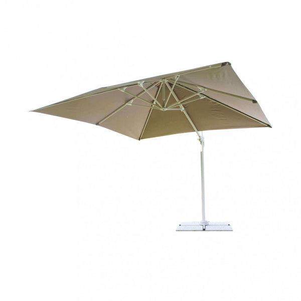 online Parasol de jardin décentralisé Saturno 3x4m en aluminium multicolore avec serviette gris tourterelle