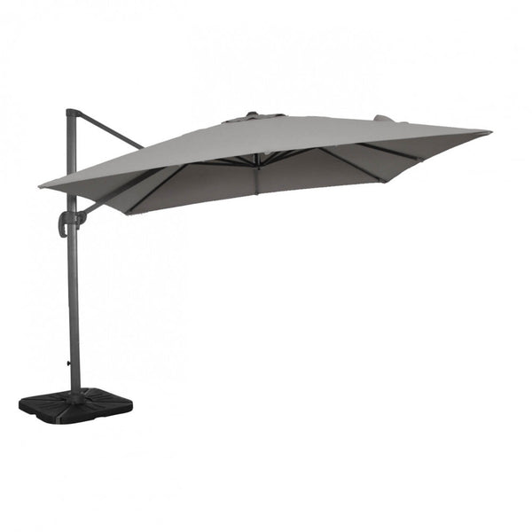 online Parasol de jardin décentralisé Saturno 3x4m en aluminium beige et toile grise