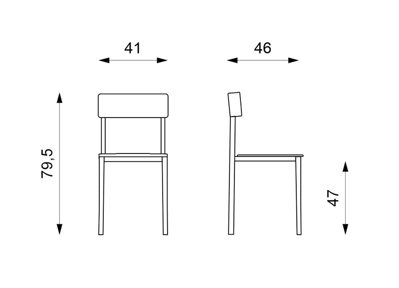 Set 4 Sedie 41x46xH79,5 cm in Polipropilene Easy Marrone Chiaro-6