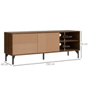 Mobile TV Fino a 65" 2 Ante 2 Ripiani Aperti 150x40x56 cm in Legno Truciolare Marrone-3