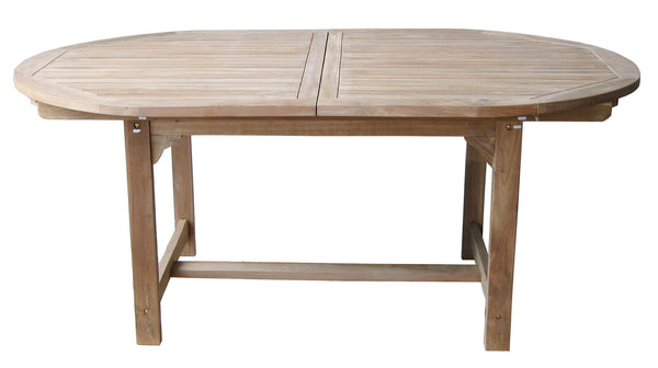 Table de Jardin Extensible Ovale 240x120 cm en Bois de Teck Vorghini Alicudi acquista