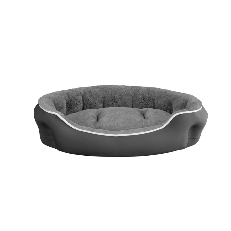 Cuccia Imbottita per Cani e Gatti 75x65x20cm in Poliestere Coccole Grigio -1