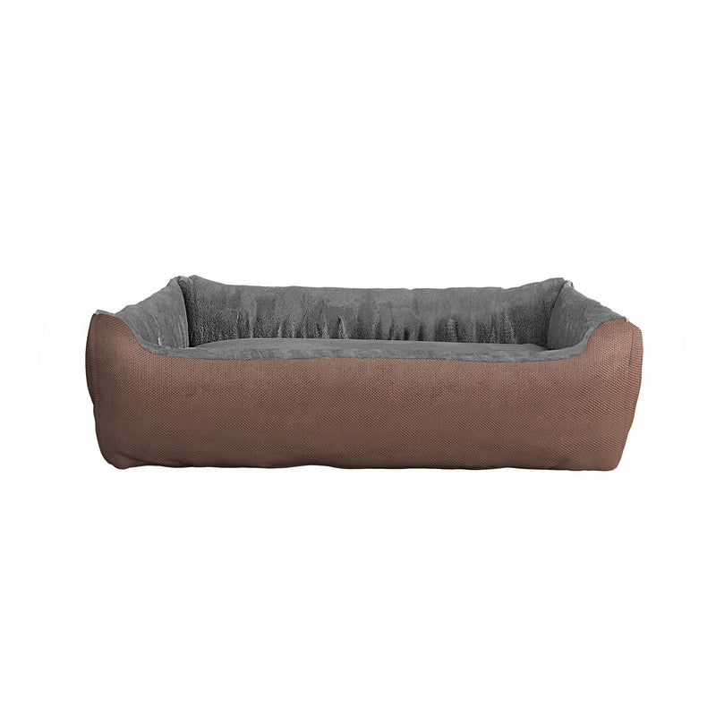 Cuccia per Cani e Gatti Doubleface 84x66x19 cm in Poliestere Love Tortora-1