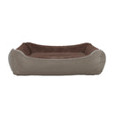 Cuccia Imbottita per Cani e Gatti 84x66x19cm in Poliestere Nuvola Beige -1