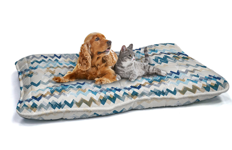 Cuscino Imbottito per Cani e Gatti 60x100 cm in Microfibra Modern Sky-1