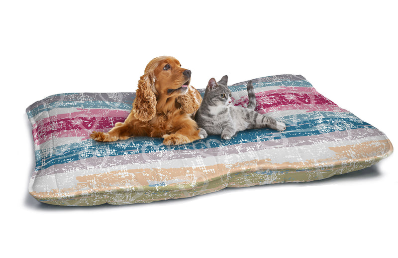 Cuscino Imbottito per Cani e Gatti 60x100 cm in Microfibra Love Lines-1