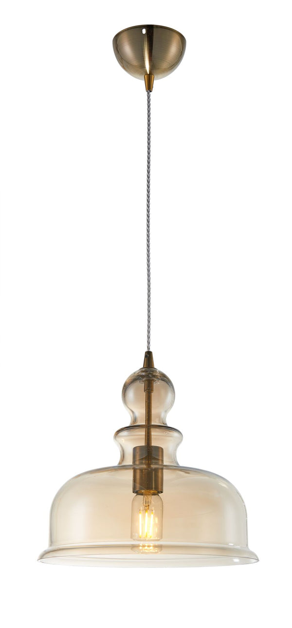 acquista Lampe à suspension pendante en métal couleur bronze