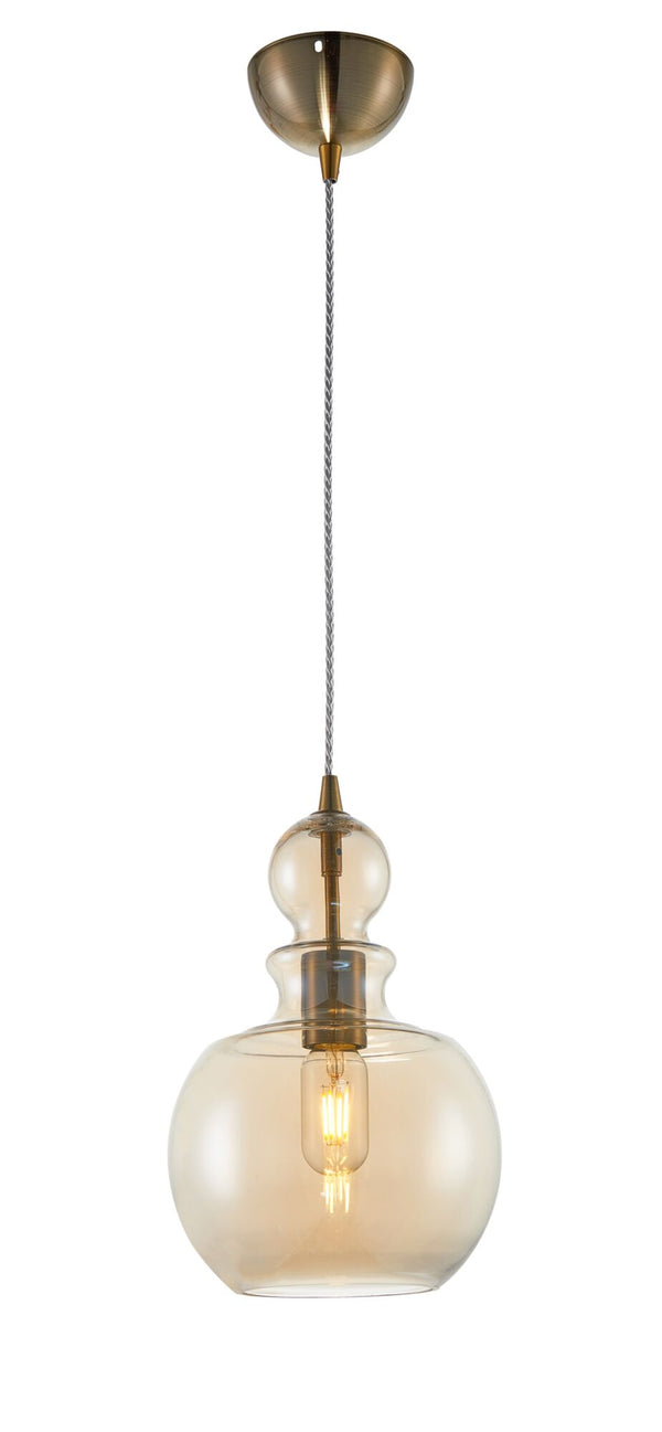 prezzo Lampe à suspension pendante en métal couleur bronze