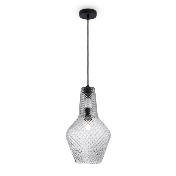 sconto Lampe à suspension pendante en métal noir Tommy