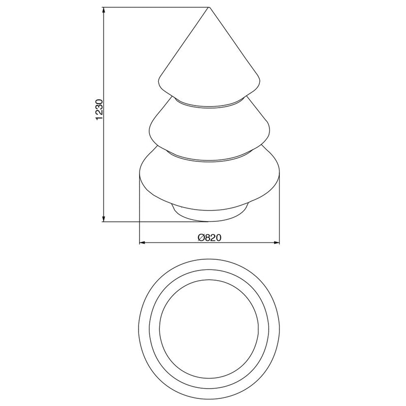 Lampada Albero di Natale da Terra Interno/Esterno H123cm Arkema P300 Vari Colori-7