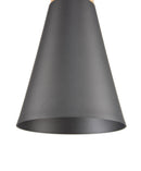 Lampada pendente Pendant in Metallo e Legno Bicones Grigio-4