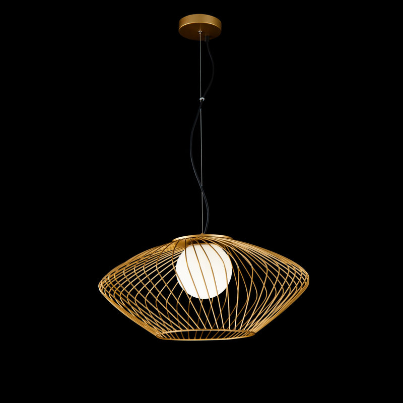 Lampada pendente Pendant in Metallo Plec Oro-2