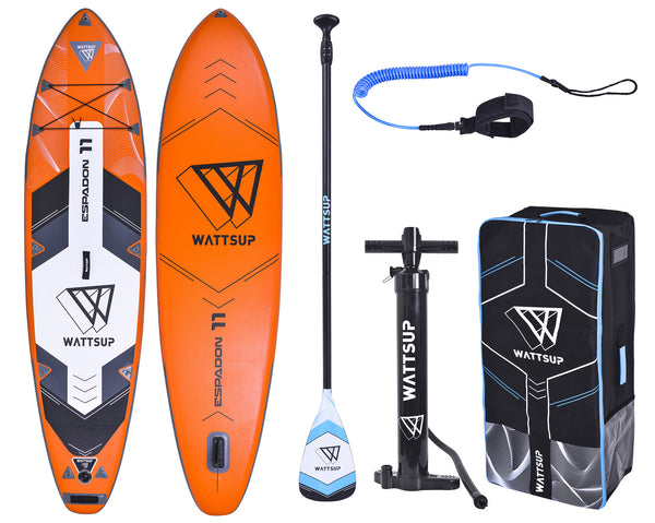 sconto Planche Gonflable SUP 335x81x15 cm avec Sac à Dos Paddle et Accessoires Wattsup Espadon Orange