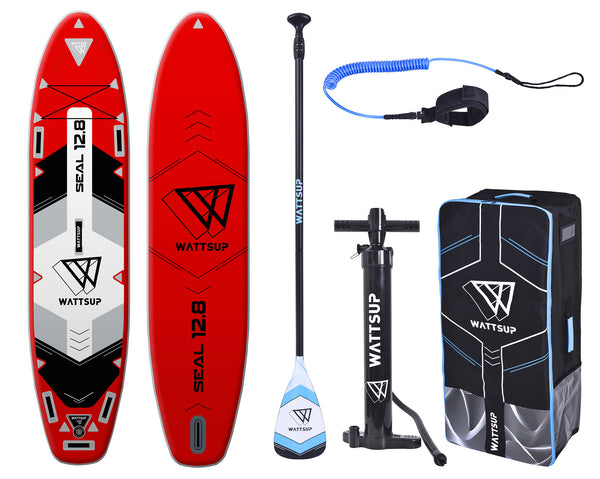 online SUP Planche Gonflable 388x91x15 cm avec Sac à Dos Paddle et Accessoires Wattsup Seal Rouge