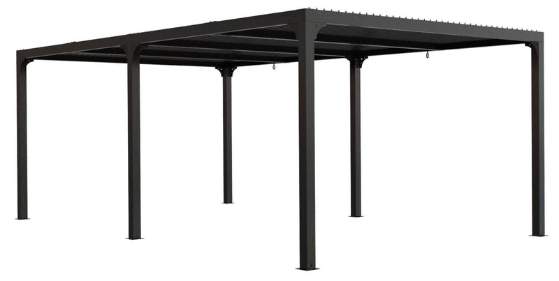 Pergola da Giardino 3,6x6 m in Alluminio Grigio Antracite -1