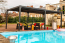 Pergola da Giardino 3,6x6 m in Alluminio Grigio Antracite -8