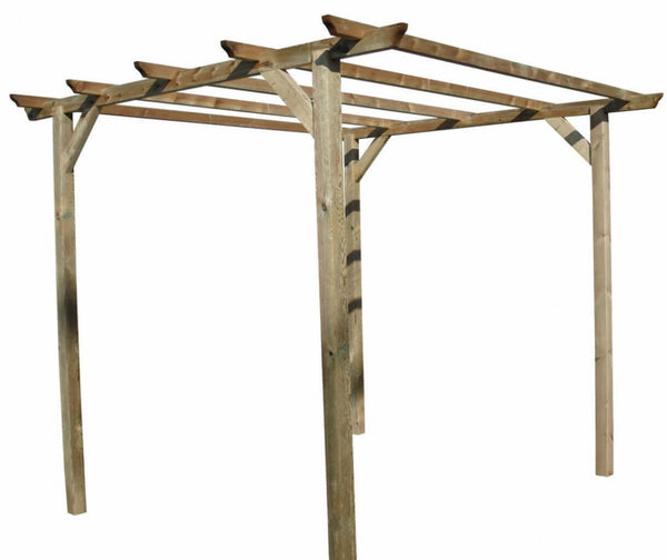 Pergola 300x300x250 h cm en Bois Brun prezzo