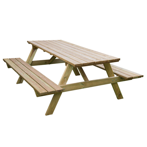 prezzo Table de pique-nique avec bancs 200x148x70 h cm en bois brun