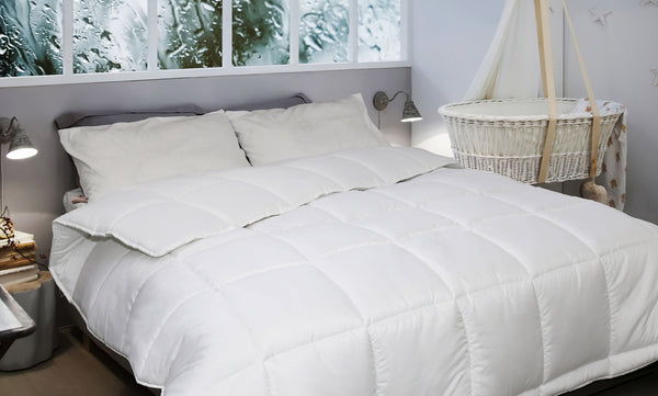 Couette en Microfibre 300gr Doubleface Blanc/Blanc online