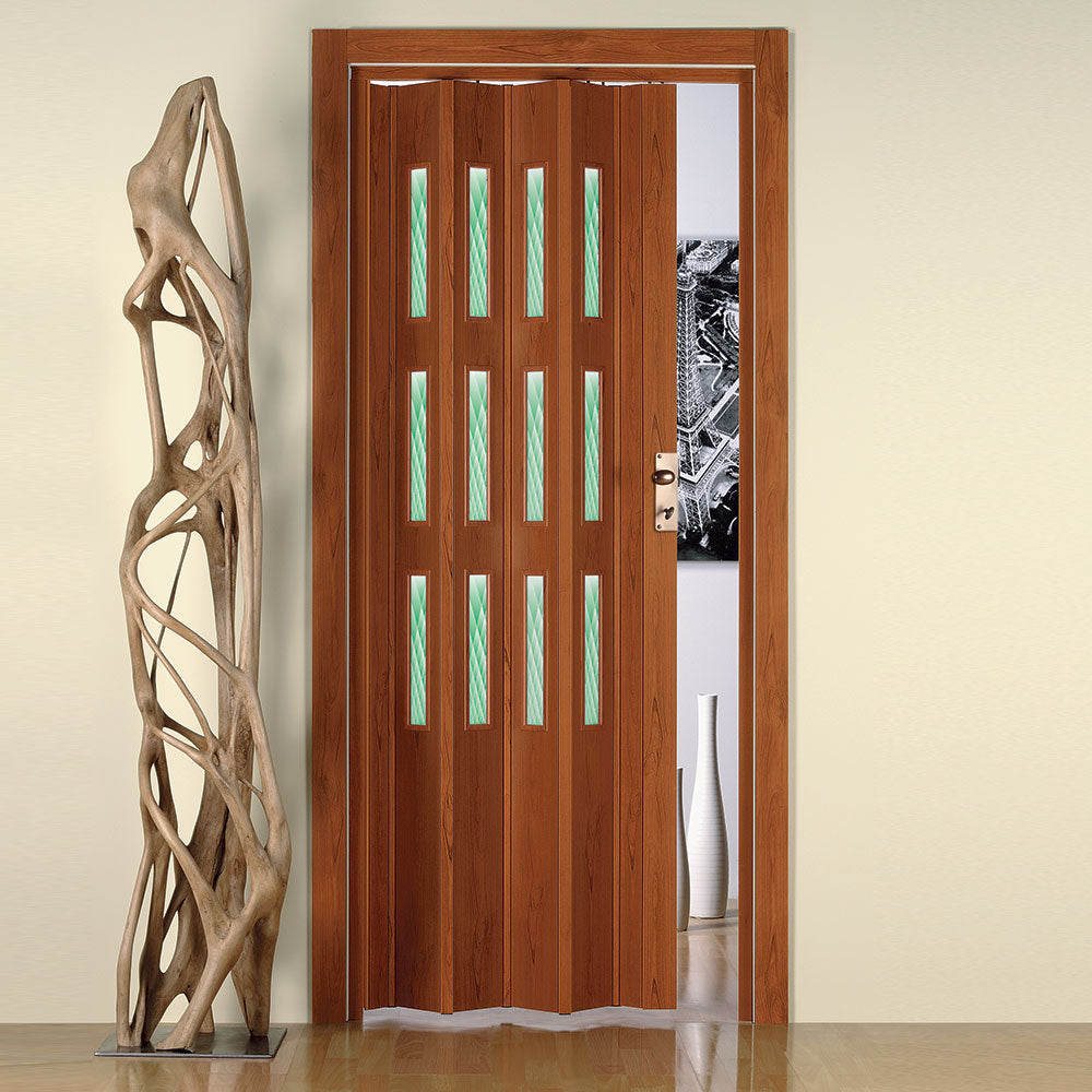 Porte pliante d'intérieur 88,5x214 cm en PVC Saba Jasmine Cherry