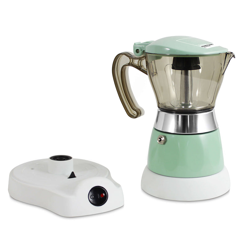 Moka Caffettiera Elettrica Cordless 4 Tazze 440W Bimar Pantone Seashore-5