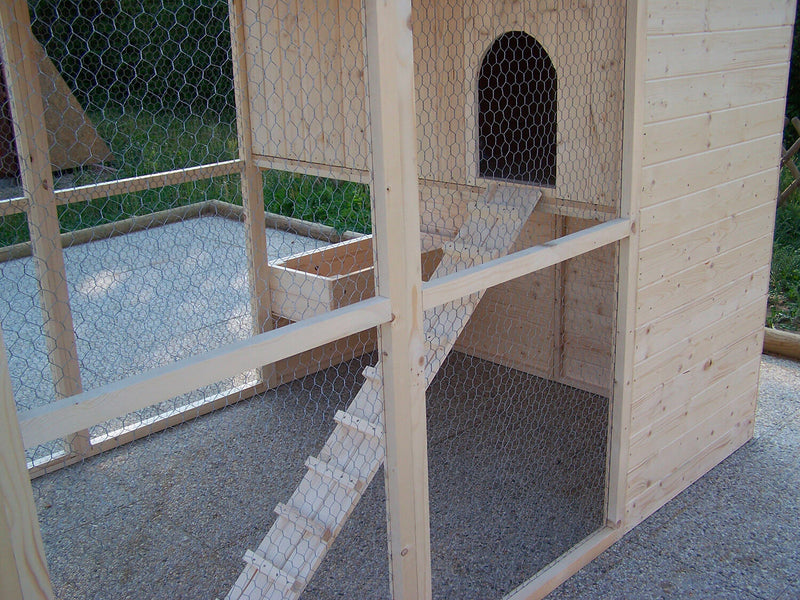 Pollaio da Giardino 175x268x204 cm Per 6-10 Galline in Legno Naturale -4