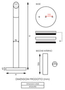 Posacenere a Colonna Ø32 cm in Acciaio 1,9L per Esterno-8