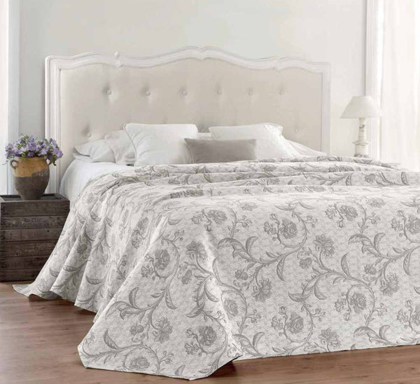 prezzo Couvre-lit double en Cober Provenzale Pearl Grey Yarn Dyed Jacquard