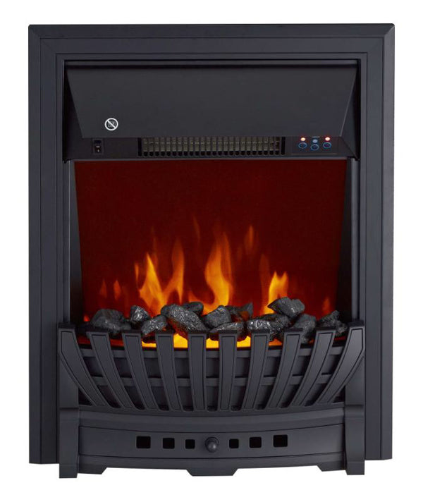 Cheminée Électrique Encastrable 59,2x48,2x13 cm Effet Flamme 2000W Pluton Noir sconto