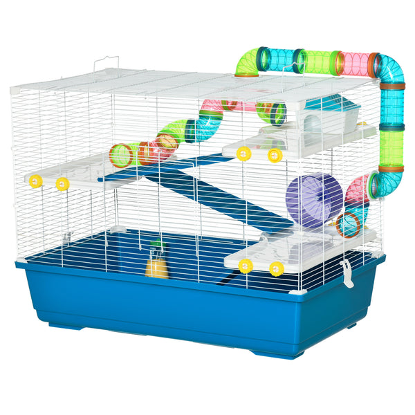 Cage pour hamster 79x46x60 cm Bleu et Blanc Bleu et Blanc sconto