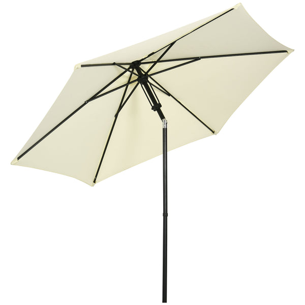 acquista Ombrellone da Giardino Ø262x243 cm in Metallo e Poliestere Beige