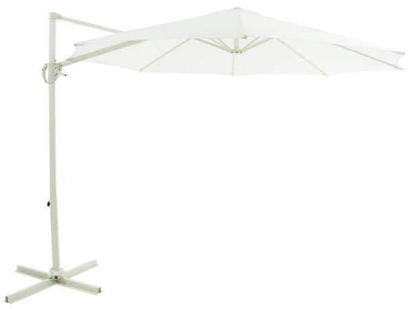 Parasol de Jardin Décentralisé Aluminium Ø3m Blanc online