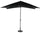 Parasol de jardin 3x2 m Mât Ø38 mm en Aluminium et Polyester Noir