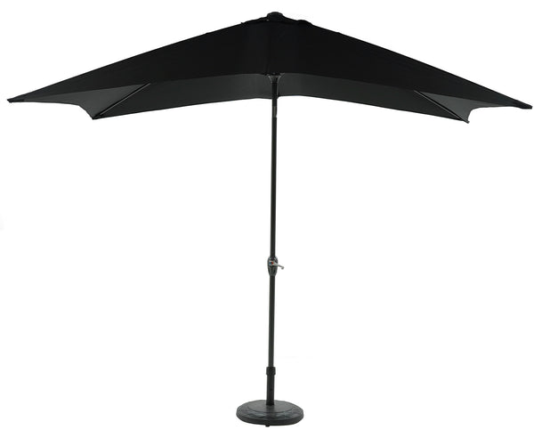 prezzo Parasol de jardin 3x2 m Mât Ø38 mm en Aluminium et Polyester Noir