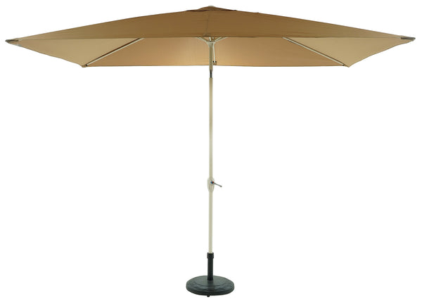 Parasol de jardin 3x2 m Mât Ø38 mm en Aluminium et Polyester Taupe sconto