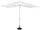 Parasol de jardin 3x2 m Mât Ø38 mm en Aluminium et Polyester Blanc