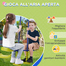 Set 3 Altalene per Bambini 435x135x177 cm con Canestro e Scaletta Multicolor-7