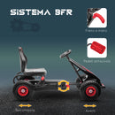 Go-Kart a Pedali per Bambini con Sedile Regolabile Rosso-5