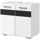 Mobile Sotto Lavabo Bagno 2 Ante 60x36,5x56 cm in MDF Bianco-1